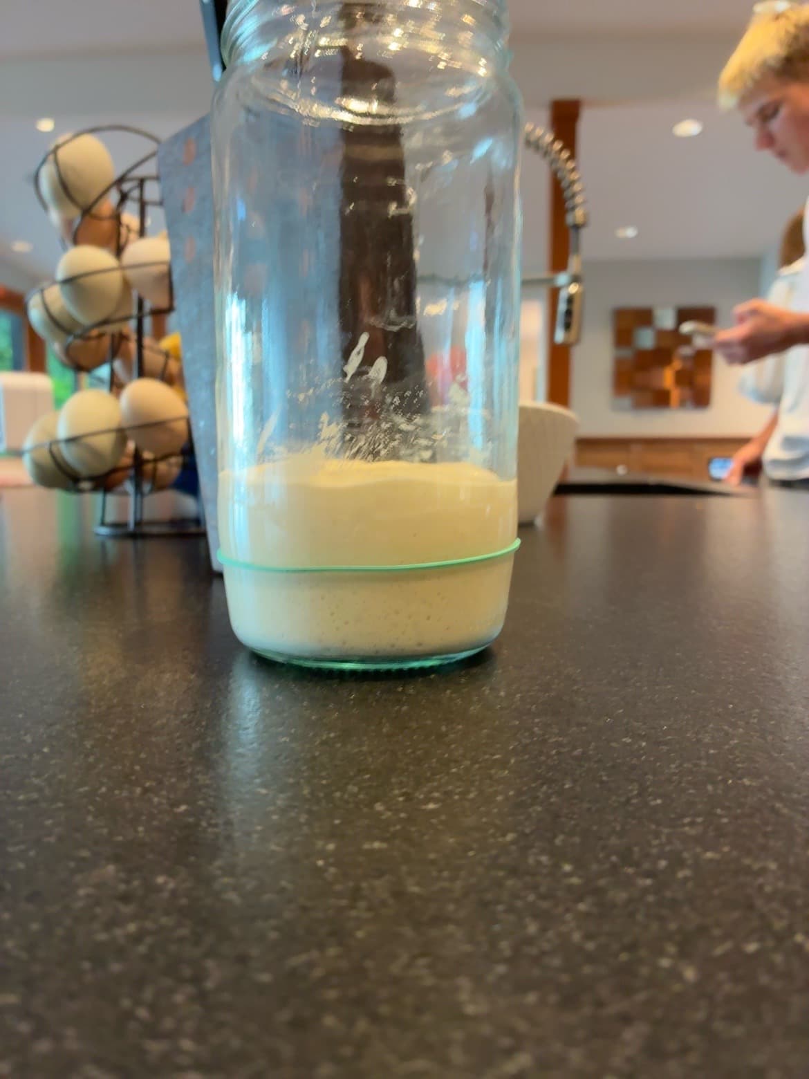 Seawolf sourdough starter near peak on July 23